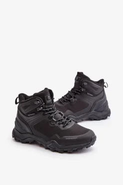 Outlet Evento Lekkie Ocieplane Męskie Buty Trekkingowe McBraun Wodoodporne Czarne