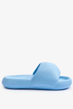Online Boto Lekkie Piankowe Damskie Klapki Na Platformie Niebieskie Milton