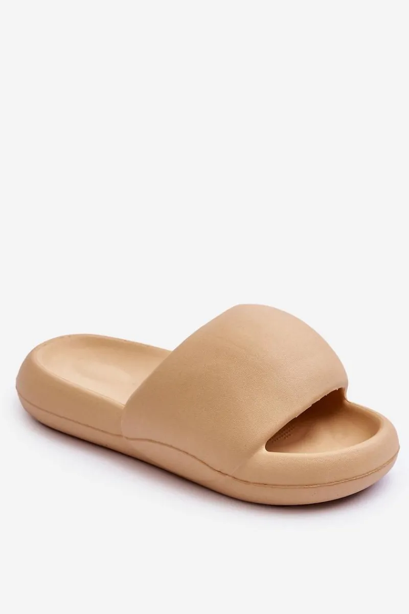 Lekkie Piankowe Damskie Klapki Na Platformie Khaki Milton Damskie Klapki Na Platformie