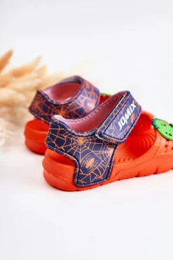 Chłopięce>Boto Lekkie Piankowe Dziecięce Sandałki Na Rzep Pomarańczowe Asti