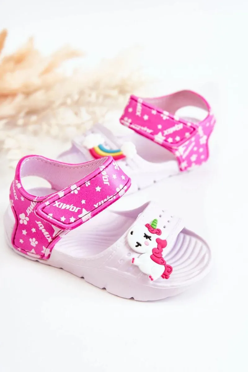 Boto Lekkie Piankowe Dziecięce Sandałki Na Rzep Białe Asti