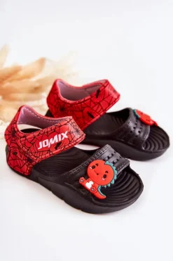 Online Boto Lekkie Piankowe Dziecięce Sandałki Na Rzep Czarne Asti