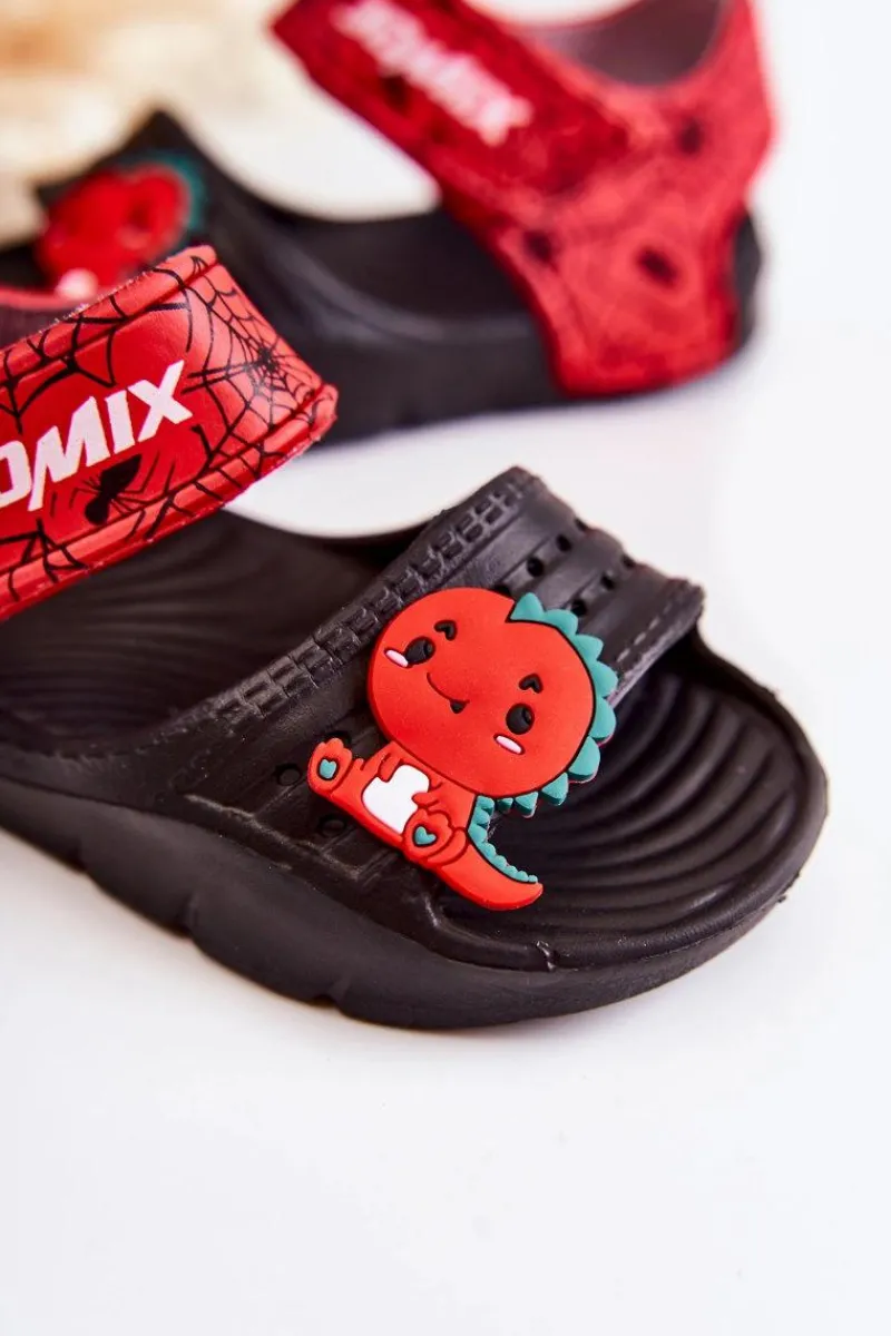 Online Boto Lekkie Piankowe Dziecięce Sandałki Na Rzep Czarne Asti