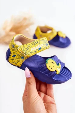 Best Lekkie Piankowe Dziecięce Sandałki Na Rzep Granatowe Asti Dzieci Chłopięce