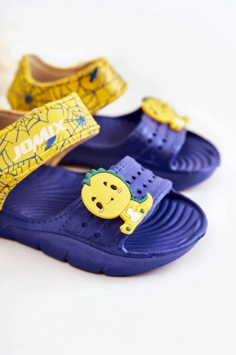 Best Lekkie Piankowe Dziecięce Sandałki Na Rzep Granatowe Asti Dzieci Chłopięce