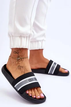 Outlet Lekkie Piankowe Klapki Big Star JJ274648 Czarne Damskie Klapki Damskie Big Star|Klapki Damskie Klasyczne