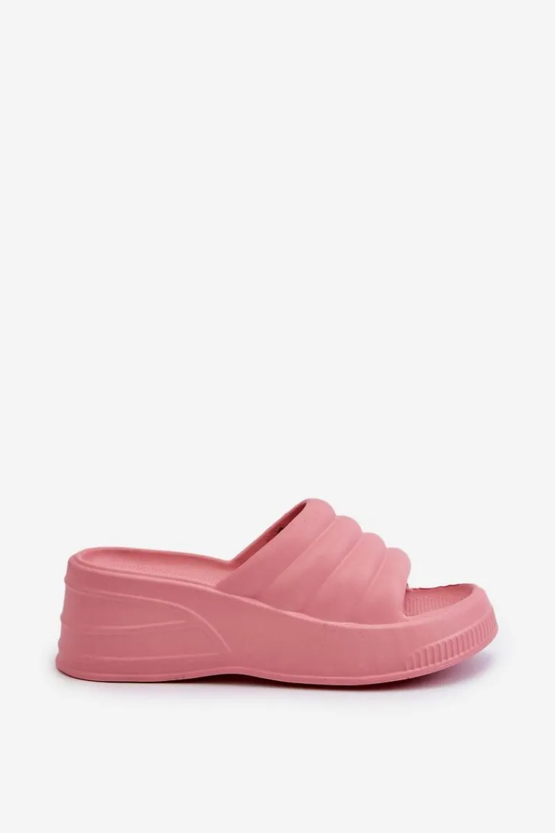 Klapki Na Koturnie|Klapki Basenowe>Boto Lekkie Piankowe Klapki Damskie Na Koturnie I Platformie Różowe Tendrea