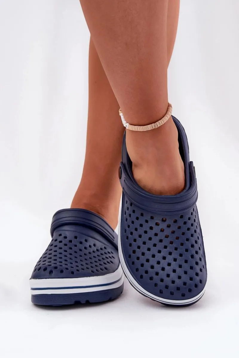 Klapki Basenowe|Klapki Damskie Klasyczne>Evento Lekkie Piankowe Klapki Damskie Granatowe Ardanica