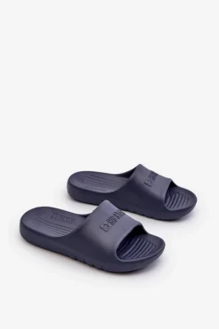 Clearance Big Star Shoes Lekkie Piankowe Klapki Dziecięce Big Star NN374557 Granatowe Niebieski