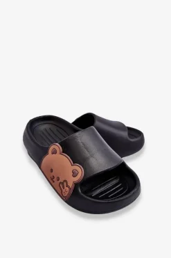 Discount Boto Lekkie Piankowe Klapki Z Misiem Czarne Todi