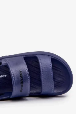 Best Lekkie Piankowe Sandały Na Rzep ProWater PRO-24-05-01K Granatowe Dzieci Chłopięce|Dziewczęce
