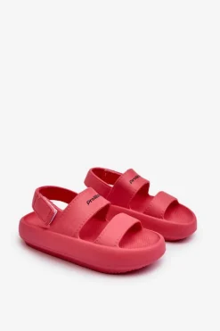 Clearance Boto Lekkie Piankowe Sandały Na Rzep ProWater PRO-24-05-02K Różowe Różowy