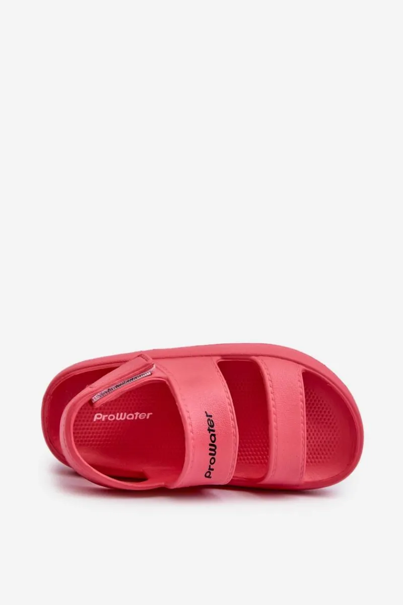 Clearance Boto Lekkie Piankowe Sandały Na Rzep ProWater PRO-24-05-02K Różowe Różowy