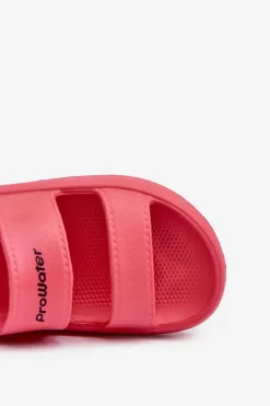 Clearance Boto Lekkie Piankowe Sandały Na Rzep ProWater PRO-24-05-02K Różowe Różowy