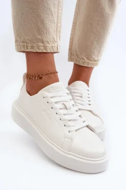 Buty Sportowe Na Platformie|Buty Sportowe Big Star>Big Star Shoes Lekkie Sneakersy Damskie Big Star NN274322 Memory Foam System Białe