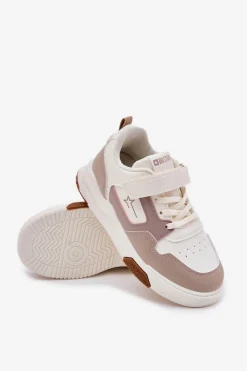 Clearance Lekkie Sneakersy Dziecięce Big Star RR374055 Beżowe Dzieci Back To School