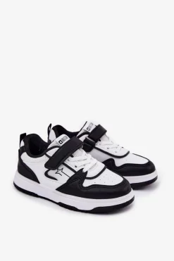Back To School></noscript>Big Star Shoes Lekkie Sneakersy Dziecięce Big Star RR374052 Biało-Czarne