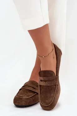 Loafersy Damskie|Mokasyny Damskie Zamszowe><noscript><img width=