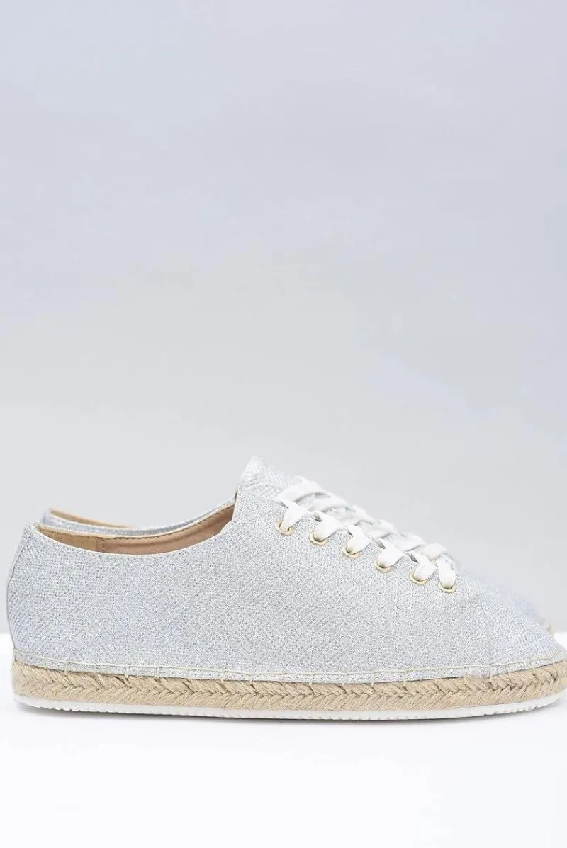Clearance Boto Lu Boo | Srebrne Brokatowe Lniane Espadryle Fairy