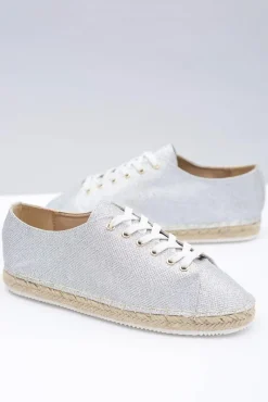 Clearance Boto Lu Boo | Srebrne Brokatowe Lniane Espadryle Fairy