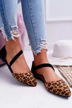 Boto Lu Boo Baleriny W Szpic Zamsz Leopard Carana