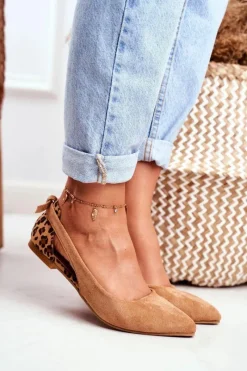 Baleriny Klasyczne></noscript>Boto Lu Boo Baleriny W Szpic Zamsz Camel Better