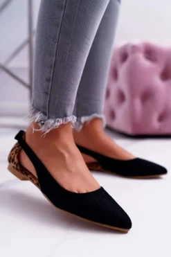 Baleriny Klasyczne>Boto Lu Boo Baleriny W Szpic Zamsz Czarne Better