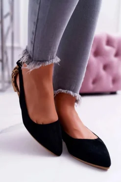 Baleriny Klasyczne></noscript>Boto Lu Boo Baleriny W Szpic Zamsz Czarne Better