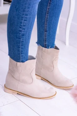 Brązowe I Beżowe Botki|Botki Płaskie><noscript><img width=