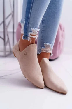 Brązowe I Beżowe Botki|Botki Zamszowe>Boto Lu Boo Botki Z Wycięciami Beżowe Chelsea