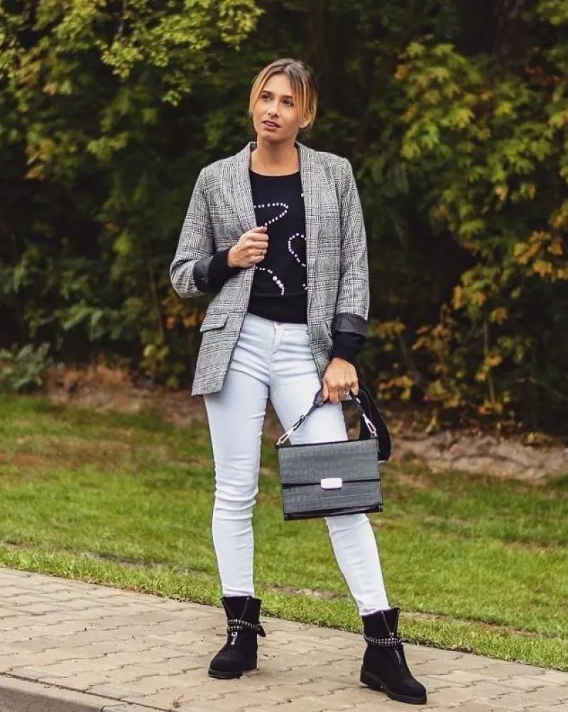 Online Lu Boo Czarne Damskie Botki Suwak Cekiny Rafell Damskie Botki Płaskie|Czarne Botki