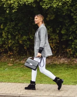 Online Lu Boo Czarne Damskie Botki Suwak Cekiny Rafell Damskie Botki Płaskie|Czarne Botki