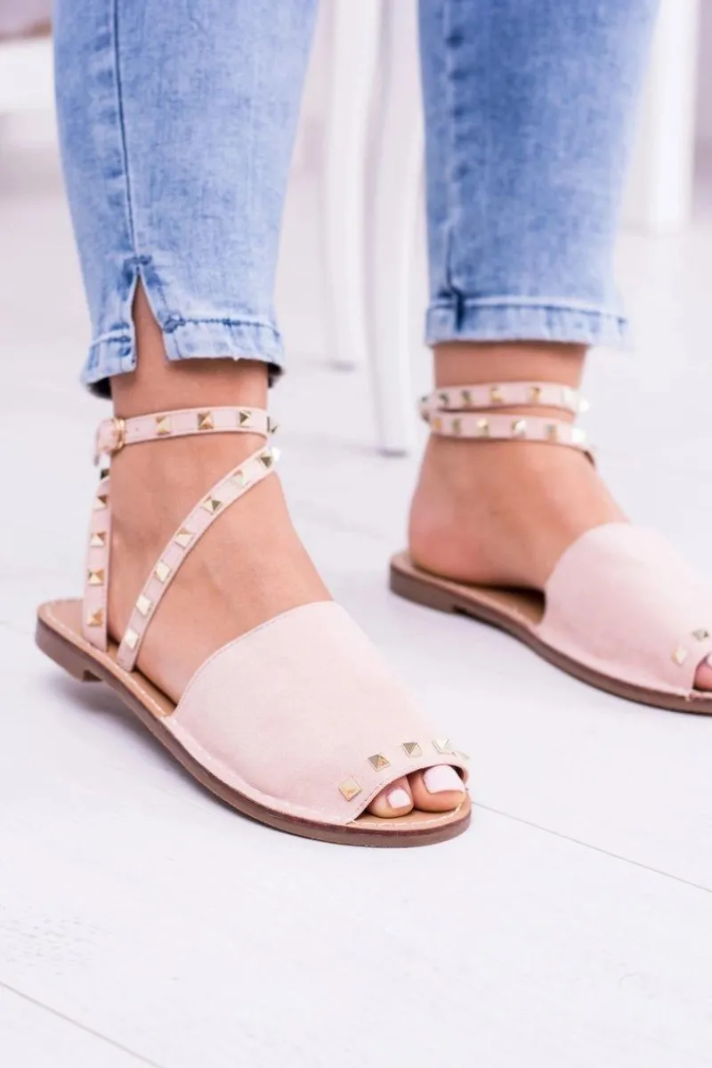 Sandały Płaskie>Boto Lu Boo Różowe Stylowe Sandały Pari