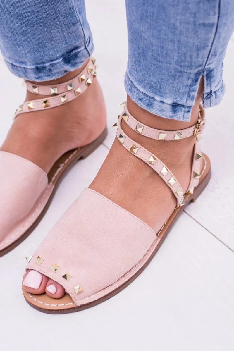 Sandały Płaskie>Boto Lu Boo Różowe Stylowe Sandały Pari