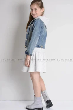 Hot Boto Lu Boo Szare Dziecięce Botki Za Kostkę z Cyrkoniami LittleCarrie