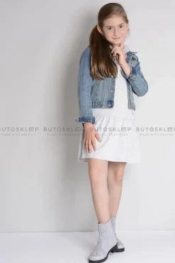 Hot Boto Lu Boo Szare Dziecięce Botki Za Kostkę z Cyrkoniami LittleCarrie