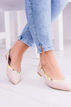 Online Boto Lu Boo Transparentne Holograficzne Balerinki w Szpic Róż Lison