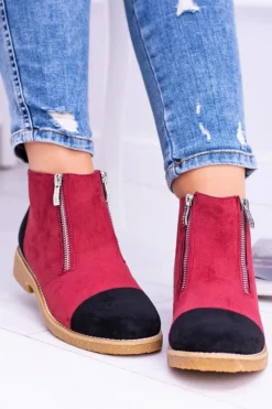 Brązowe I Beżowe Botki|Botki Płaskie><noscript><img width=