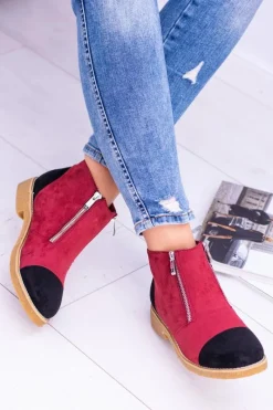 Brązowe I Beżowe Botki|Botki Płaskie><noscript><img width=