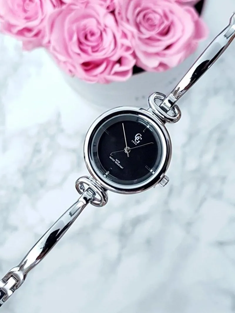 Zegarki>GG Luxe Luxe Damski Zegarek Na Bransolecie Srebrny Mega