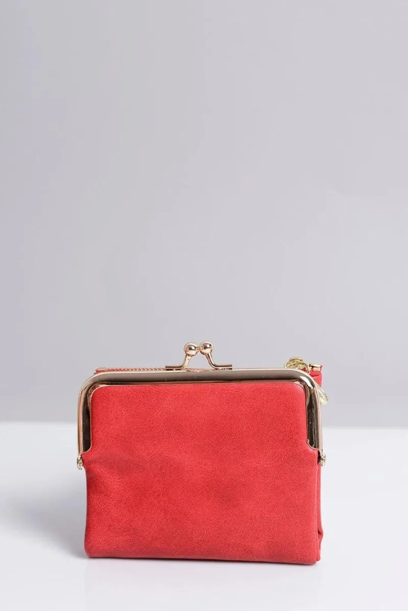 Hot Boto Mała Damska Czerwona Portmonetka