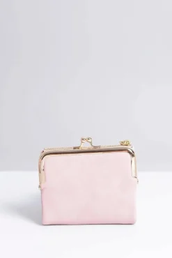 Mała Damska Portmonetka Pudrowy Róż Portfele
