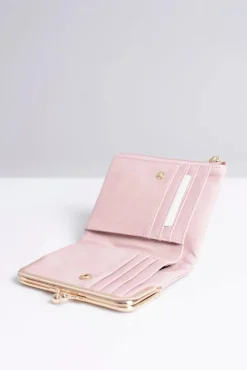 Mała Damska Portmonetka Pudrowy Róż Portfele