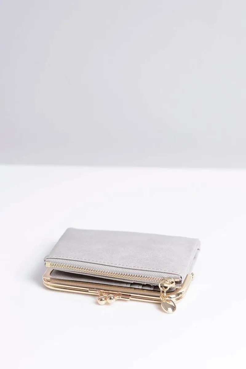 Best Boto Mała Damska Szara Portmonetka