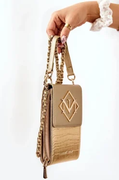 Torebki Monnari|Listonoszki>Monnari Mała Damska Torebka ETUA020-023 Złota