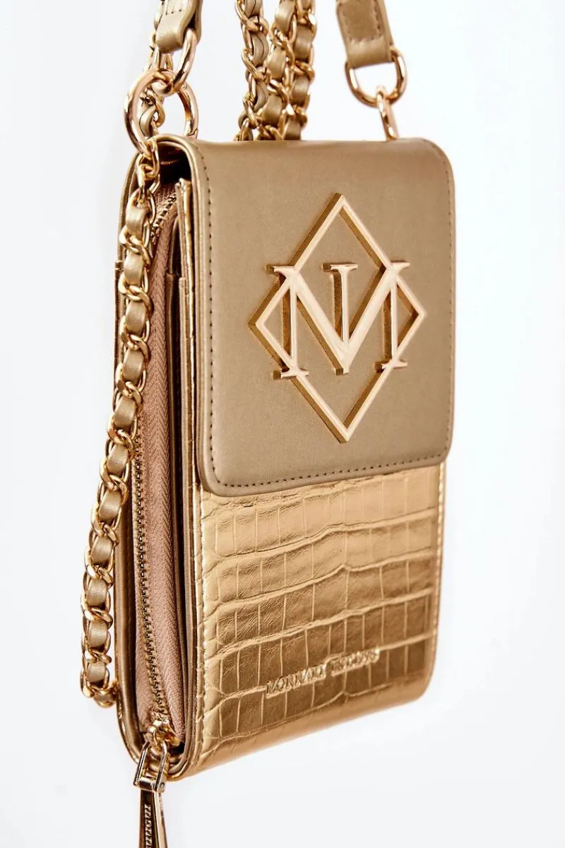 Torebki Monnari|Listonoszki>Monnari Mała Damska Torebka ETUA020-023 Złota