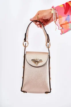 Boto Mała Damska Torebka Z Ozdobą Złota Ellies