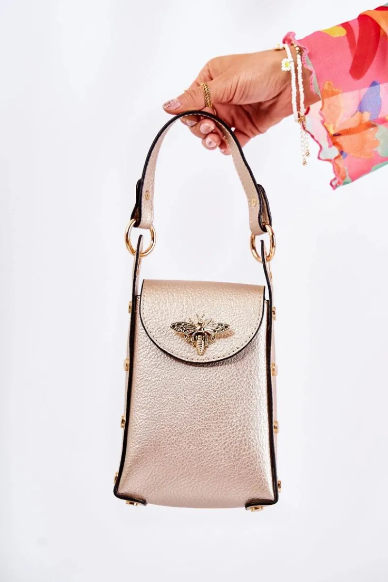 Boto Mała Damska Torebka Z Ozdobą Złota Ellies