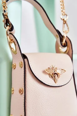 Outlet Boto Mała Damska Torebka Z Ozdobą Beżowa Ellies