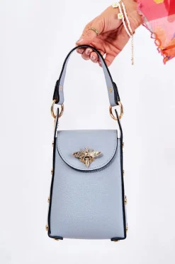 Listonoszki>Boto Mała Damska Torebka Z Ozdobą Niebieska Ellies